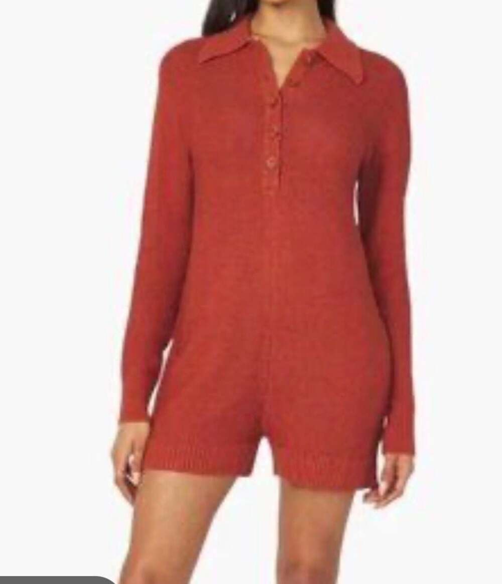 WeWoreWhat Knit Polo Romper Size M